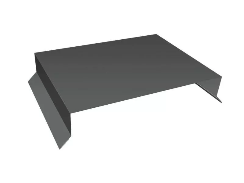 Парапетная крышка прямая 100мм 0,45 PE с пленкой RAL 7005 мышино-серый (2м) купить в краснодаре