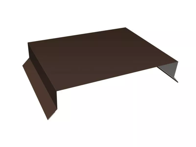 Парапетная крышка прямая 200мм 0,5 Satin Matt RAL 8017 шоколад (3м) купить в краснодаре