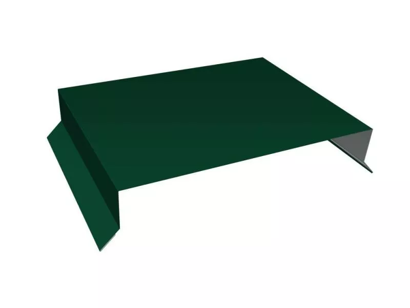 Парапетная крышка прямая 200мм 0,5 Satin с пленкой RAL 6005 зеленый мох (3м) купить в краснодаре