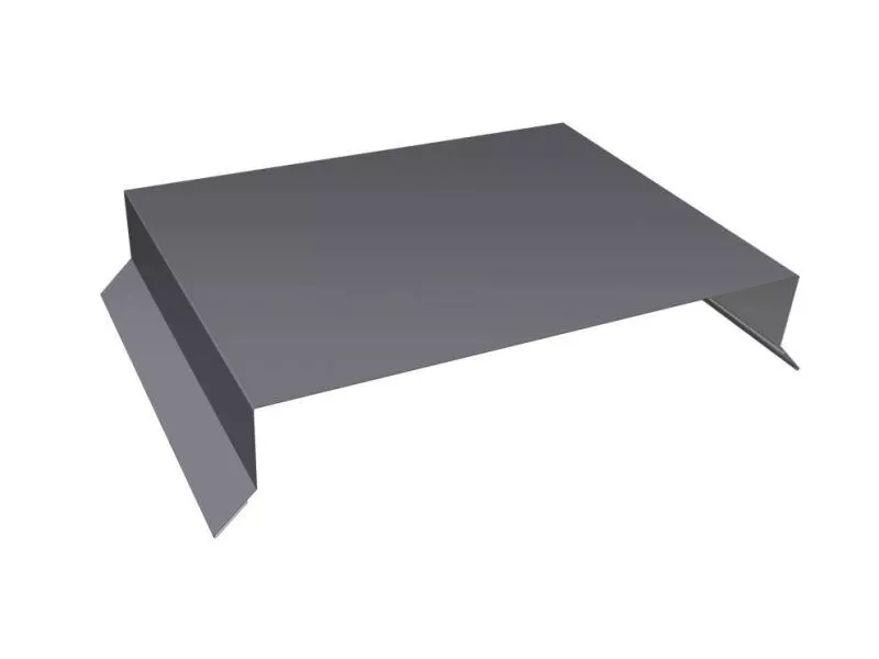 Парапетная крышка прямая 200мм 0,5 Satin с пленкой RAL 7004 сигнальный серый (2,5м) купить в краснодаре