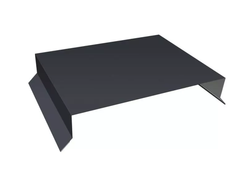 Парапетная крышка прямая 200мм 0,5 Satin с пленкой RAL 7024 мокрый асфальт (2,5м) купить в краснодаре