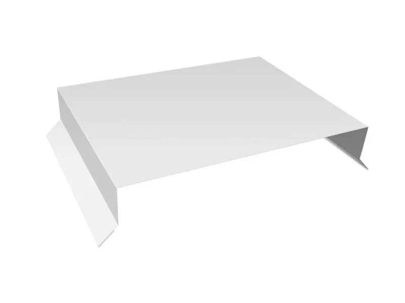 Парапетная крышка прямая 200мм 0,5 Satin с пленкой RAL 9003 сигнальный белый (2м) купить в краснодаре