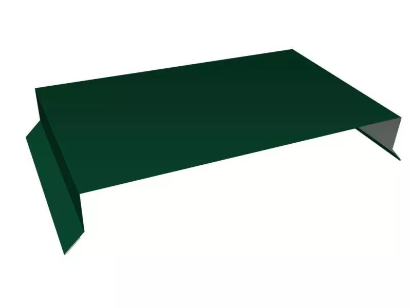 Парапетная крышка прямая 250мм 0,45 Drap RAL 6005 зеленый мох (2,5м) купить в краснодаре