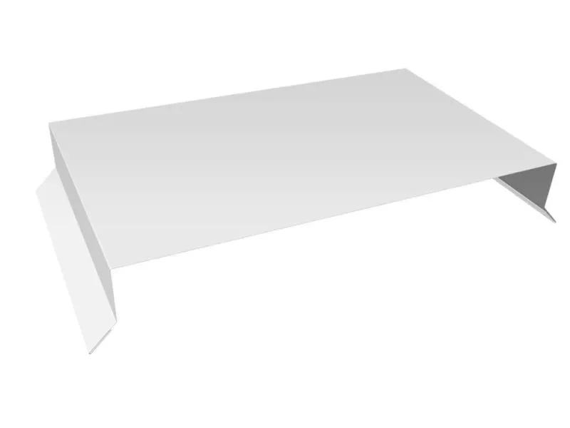 Парапетная крышка прямая 390мм 0,5 Satin с пленкой RAL 9003 сигнальный белый (3м) купить в краснодаре