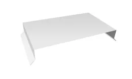 Парапетная крышка прямая 390мм 0,5 Satin с пленкой RAL 9003 сигнальный белый (2м). Цена: 3007 руб. Артикул: 36344