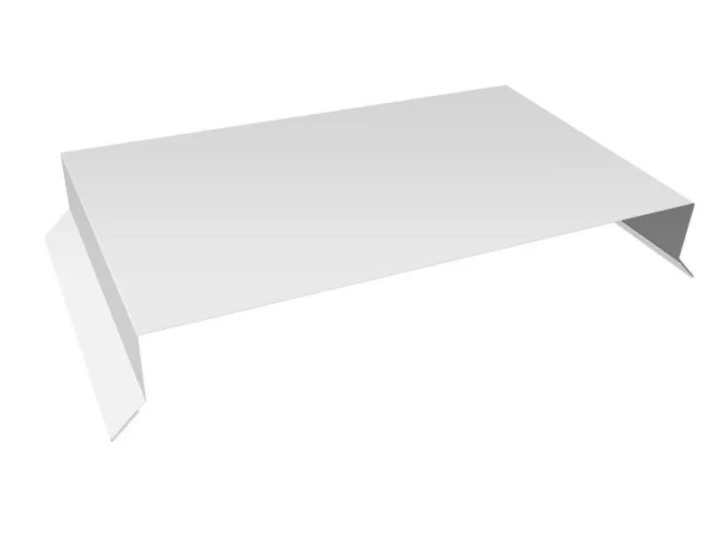 Парапетная крышка прямая 250мм 0,45 Drap с пленкой RAL 9003 сигнальный белый (2м) купить в краснодаре