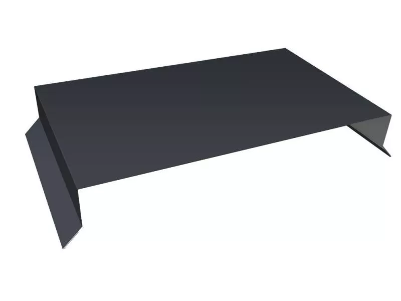 Парапетная крышка прямая 250мм 0,45 Drap TX RAL 7024 мокрый асфальт (3м) купить в краснодаре