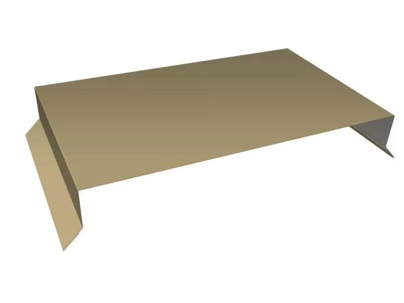 Парапетная крышка прямая 250мм 0,45 PE с пленкой RAL 1014 слоновая кость (2,5м) купить в краснодаре