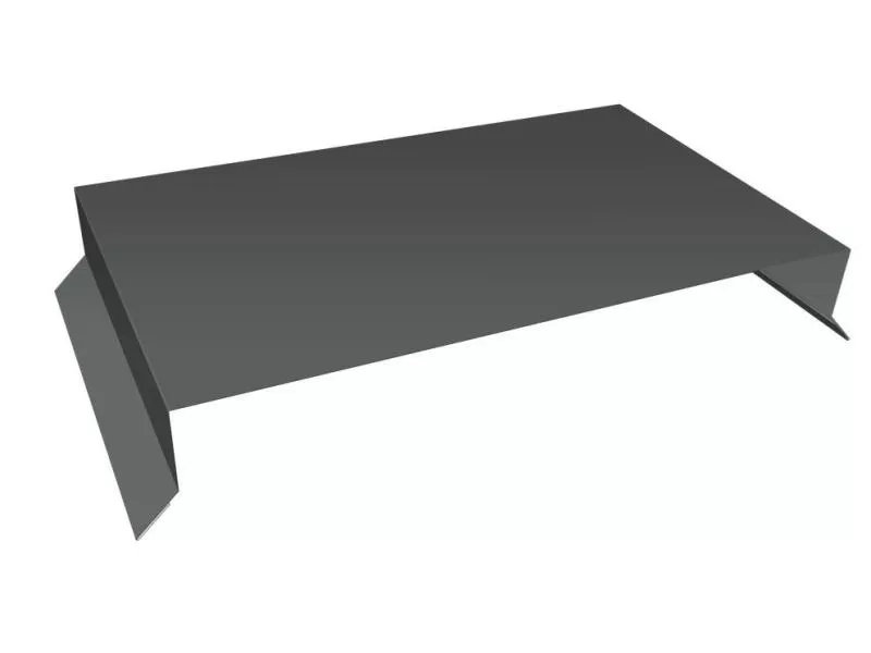 Парапетная крышка прямая 250мм 0,45 PE с пленкой RAL 7005 мышино-серый (2,5м) купить в краснодаре