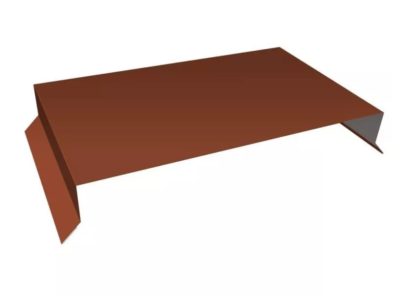 Парапетная крышка прямая 250мм 0,5 Satin Matt TX RAL 8004 терракота (2,5м) купить в краснодаре