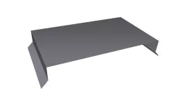 Парапетная крышка прямая 250мм 0,5 Satin с пленкой RAL 7004 сигнальный серый (2,5м). Цена: 2522 руб. Артикул: 36211