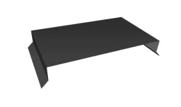 Парапетная крышка прямая 250мм 0,5 Satin с пленкой RAL 7016 антрацитово-серый (3м). Цена: 3026 руб. Артикул: 35439