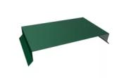Парапетная крышка прямая 390мм 0,5 GreenCoat Pural BT с пленкой RR 11 темно-зеленый (RAL 6020 хромовая зелень) (2,5м) – Купить оптом и в розницу