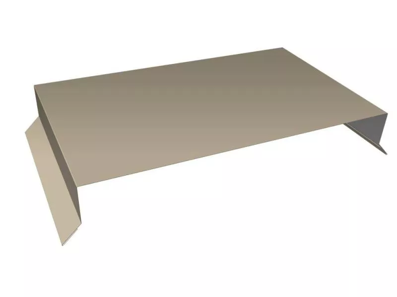 Парапетная крышка прямая 390мм 0,45 PE с пленкой RAL 1015 светлая слоновая кость (3м) купить в краснодаре