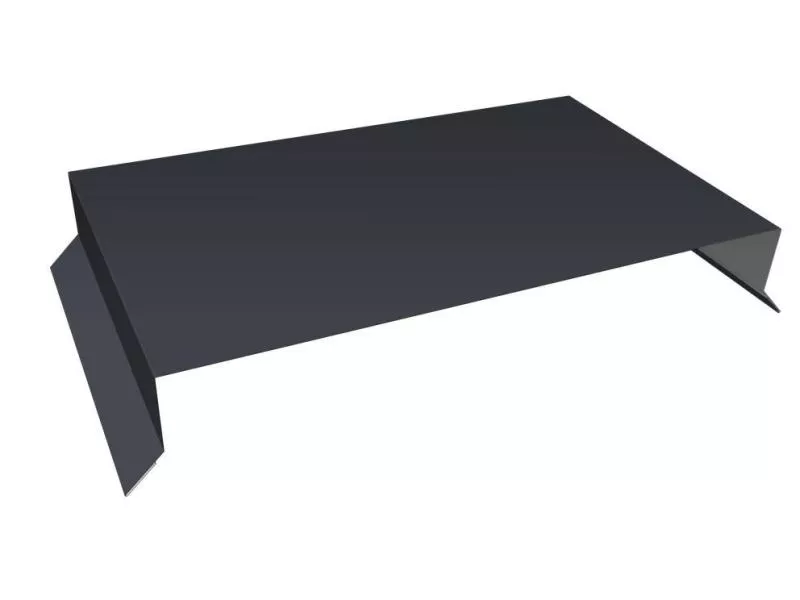 Парапетная крышка прямая 390мм 0,5 Satin Matt RAL 7024 мокрый асфальт (3м) купить в краснодаре