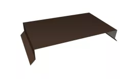 Парапетная крышка прямая 390мм 0,5 Satin Matt RAL 8017 шоколад (3м). Цена: 5167 руб. Артикул: 35556