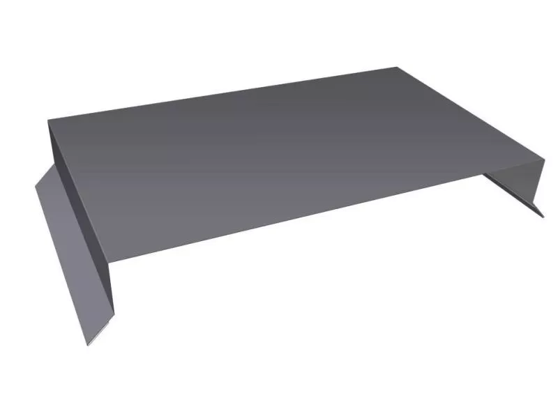 Парапетная крышка прямая 390мм 0,5 Satin с пленкой RAL 7004 сигнальный серый (2м) купить в краснодаре