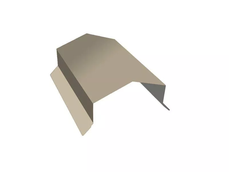 Парапетная крышка угольная 125мм 0,45 PE с пленкой RAL 1015 светлая слоновая кость (2м) купить в краснодаре