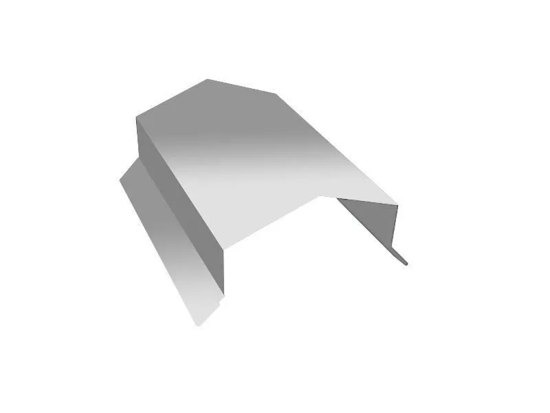 Парапетная крышка угольная 250мм 0,5 Satin с пленкой RAL 9006 бело-алюминиевый (2м) купить в краснодаре