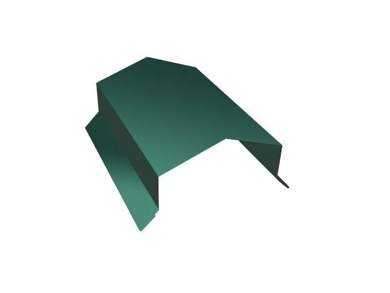 Парапетная крышка угольная 200мм 0,5 GreenCoat Pural BT с пленкой RR 11 темно-зеленый (RAL 6020 хромовая зелень) (3м) купить в краснодаре