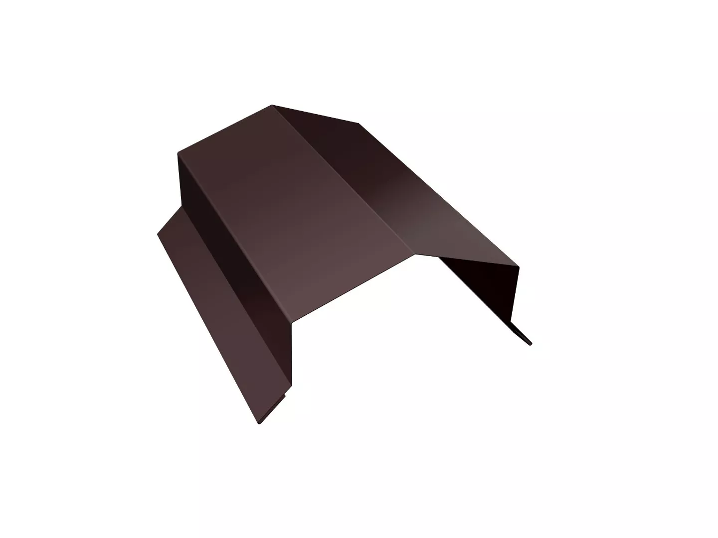 Парапетная крышка угольная 200мм 0,5 Satin с пленкой RAL 8017 шоколад (2,5м) купить в краснодаре