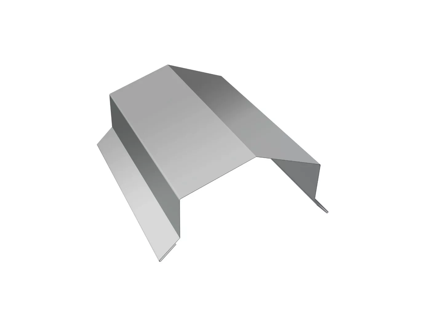 Парапетная крышка угольная 250мм 0,45 PE с пленкой RAL 7005 мышино-серый (3м) купить в краснодаре