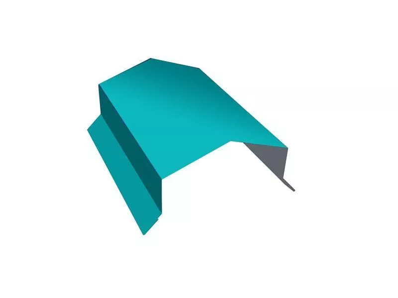 Парапетная крышка угольная 150мм 0,45 PE с пленкой RAL 5021 водная синь (2м) купить в краснодаре