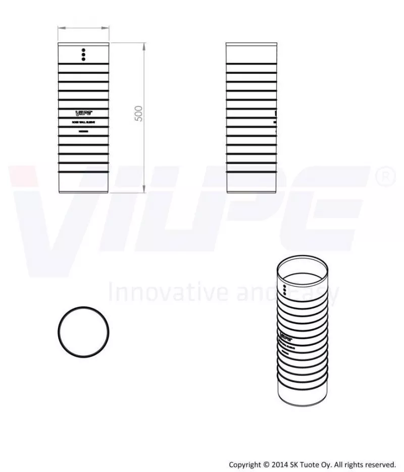 Патрубок монтажный Ross 160 черный купить в краснодаре