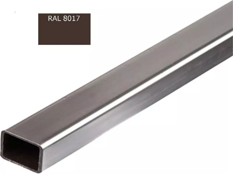 Профиль-поперечина 2000мм, сечение 40Х20 порошковая окраска. RAL 8017 Коричневый купить в краснодаре