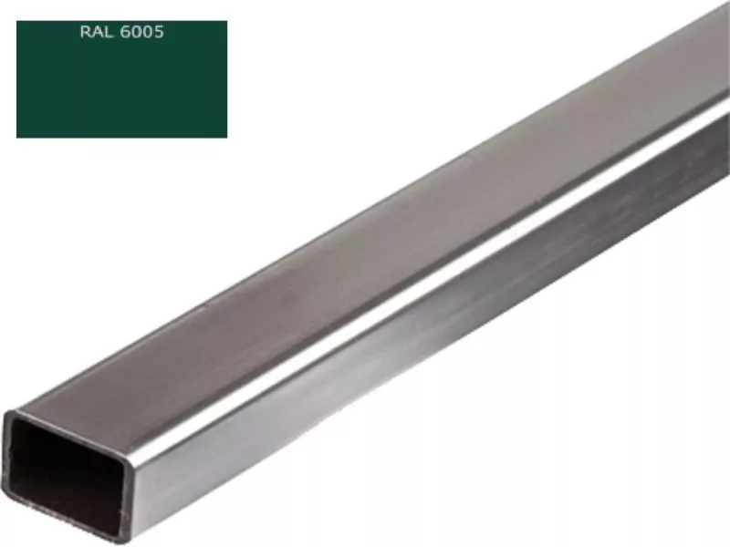 Профиль-поперечина 2000мм, сечение 40Х20 порошковая окраска. RAL 6005 Зеленый купить в краснодаре