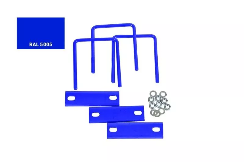 Хомут оцинкованный для столба 50х50 ППК комплект 3 шт RAL 5005 Синий купить в краснодаре