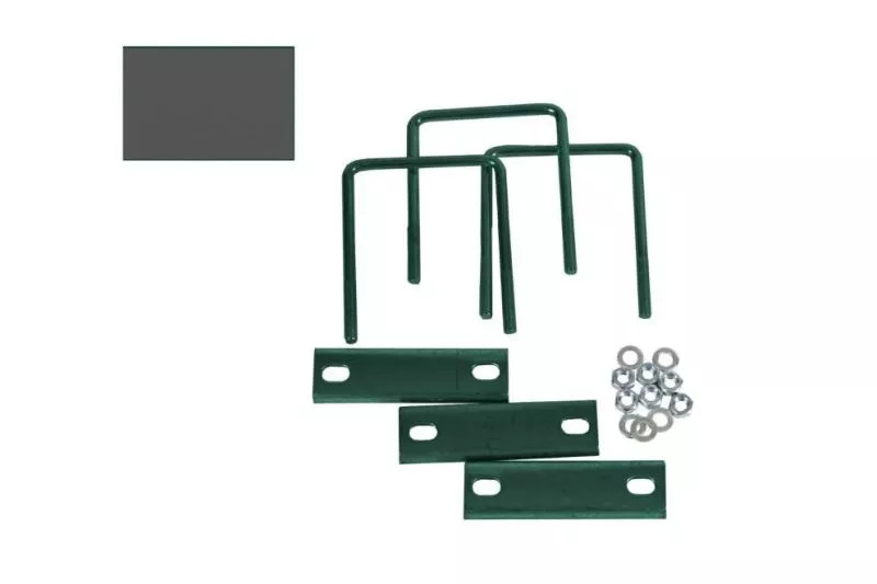 Хомут оцинкованный для столба 50х50 ППК комплект 3 шт. RAL 7024 Графитовый серый купить в краснодаре