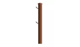 Столб заборный с усиками и заглушкой 2300мм D42-45мм. грунт коричневый. Цена: 705 руб. Артикул: Yuventa_Stolb_002