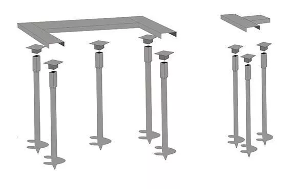 Комплект для монтажа фундамента откатных ворот на сваях комбинированных ЛЮКС купить в краснодаре