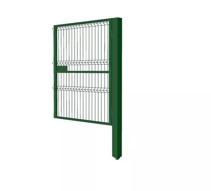 Калитка с сеткой 3D Гиттер проф труба 40*20 Ш-1000 В-1900 со столбом 60х60х3000 ППК RAL 6005 купить в краснодаре