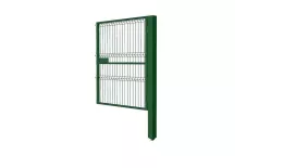 Калитка с сеткой 3D Гиттер проф труба 40*20 Ш-1000 В-1900 со столбом 60х60х3000 ППК RAL 6005. Цена: 9244 руб. Артикул: Yuventa_Kalitka_14_1