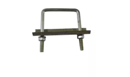 Хомут оцинкованный для столба 50х50, RAL 6005 Зеленый. Артикул: Yuventa_Kreplenie_Xomyt_01