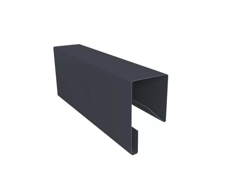 Планка П-образная заборная 17 0,45 Drap TwinColor RAL 7024 мокрый асфальт (3м) купить в краснодаре