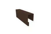 Планка П-образная заборная 17 0,45 Drap TwinColor RAL 8017 шоколад (2м) – Купить оптом и в розницу
