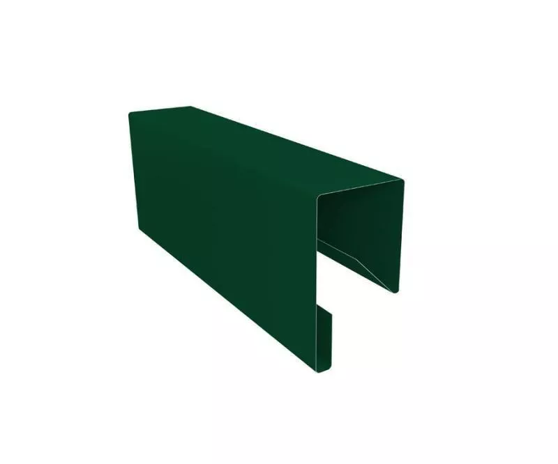 Планка П-образная заборная 17 0,45 PE-Double с пленкой RAL 6005 зеленый мох (2м) купить в краснодаре