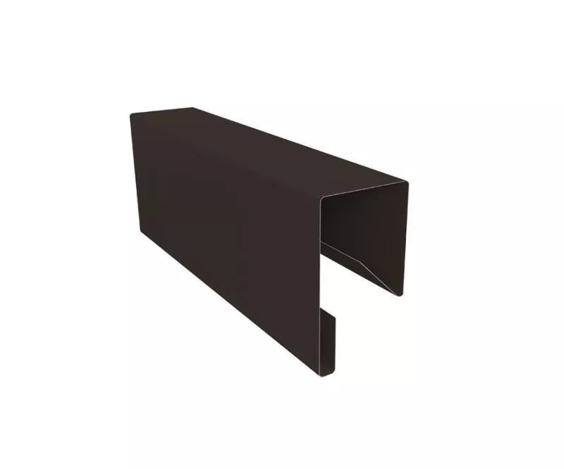 Планка П-образная заборная 17 0,45 PE-Double с пленкой RR 32 темно-коричневый (2,5м) купить в краснодаре