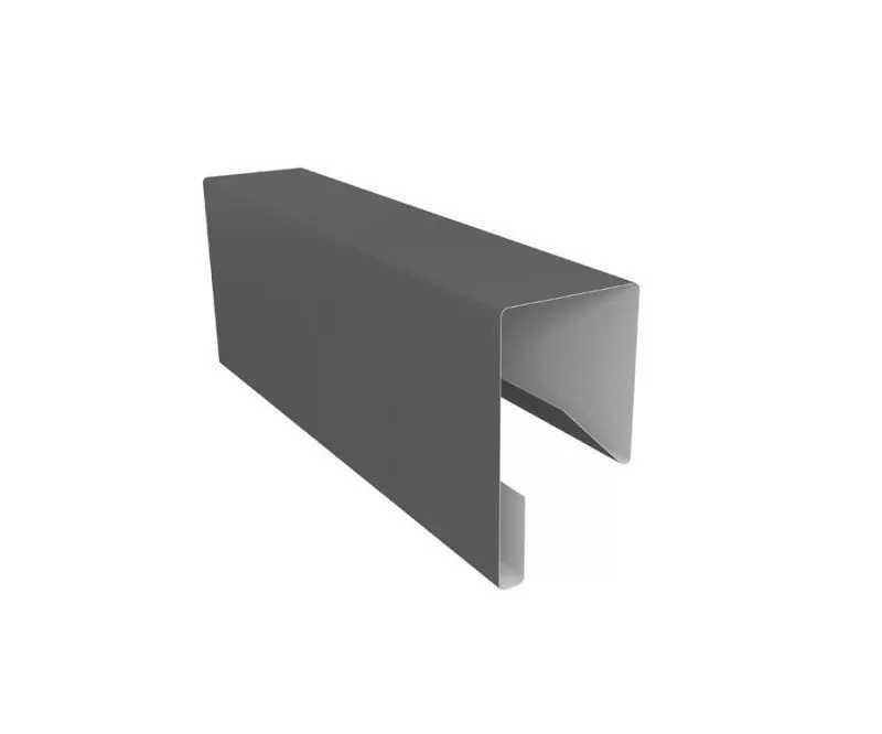 Планка П-образная заборная 17 0,45 PE с пленкой RAL 7005 мышино-серый (2м) купить в краснодаре