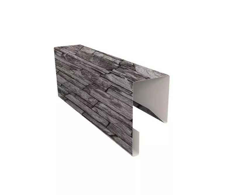 Планка П-образная заборная 17 0,45 Print Elite Fine Stone TwinColor (2м) купить в краснодаре