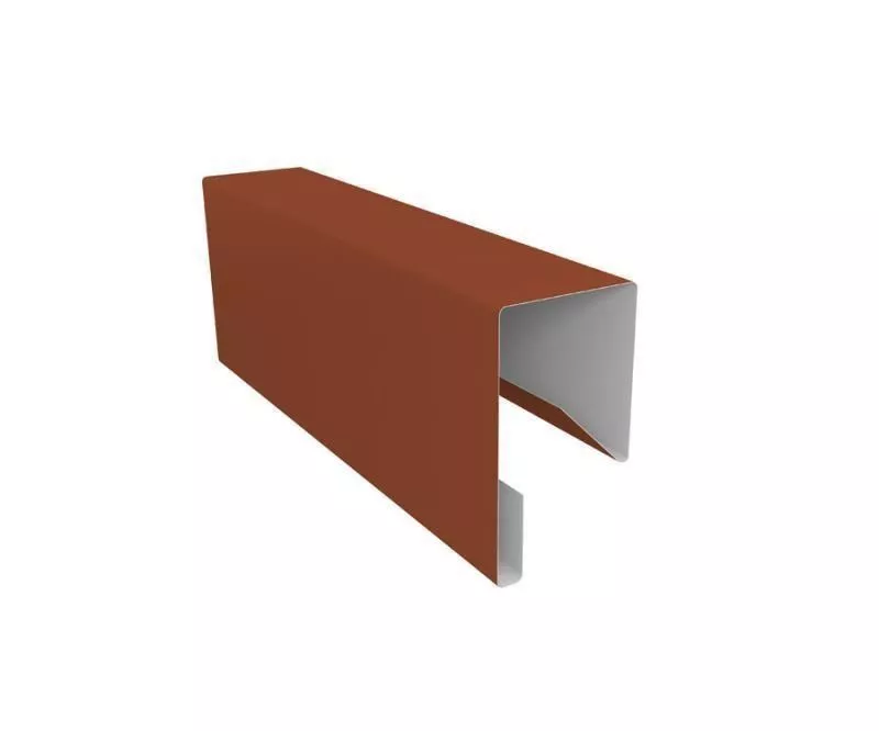 Планка П-образная заборная 17 0,5 Satin Matt RAL 8004 терракота (2,5м) купить в краснодаре