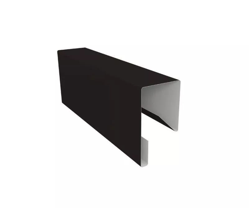 Планка П-образная заборная 17 0,5 Satin Matt TX RAL 9005 черный (3м) купить в краснодаре