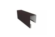 Планка П-образная заборная 17 0,5 Satin Matt TX RR 32 темно-коричневый (2м) – Купить оптом и в розницу