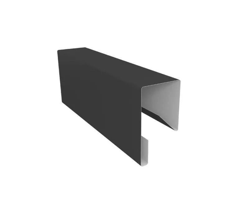 Планка П-образная заборная 17 0,5 Satin с пленкой RAL 7016 антрацитово-серый (2м) купить в краснодаре