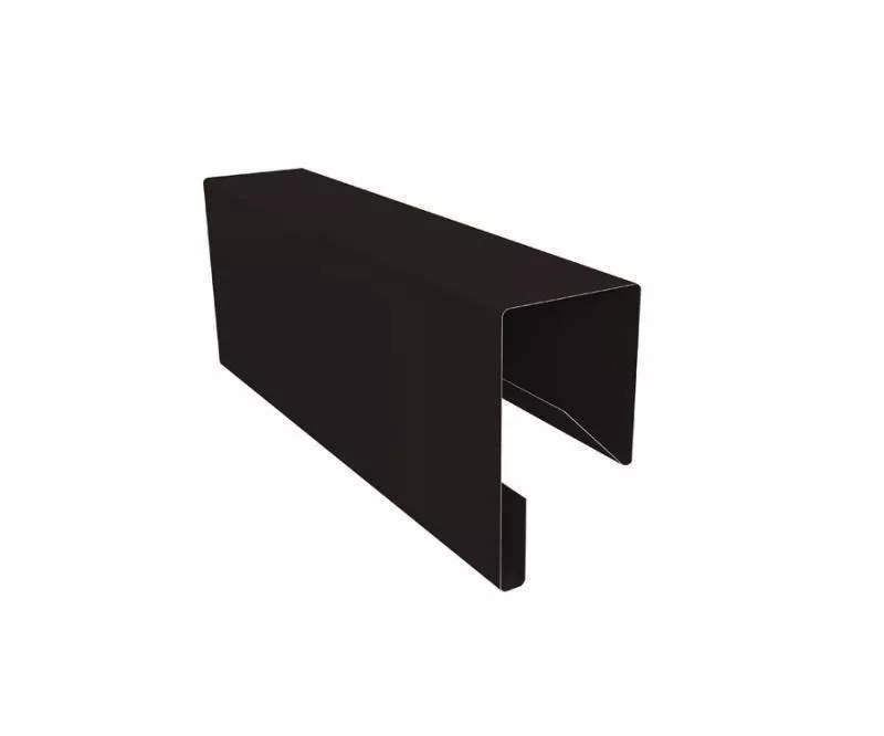 Планка П-образная заборная 17 0,5 Velur X RAL 9005 черный (2м) купить в краснодаре