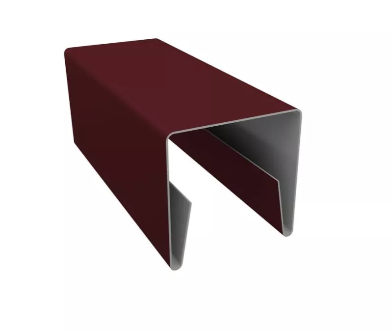 Планка П-образная заборная 20 0,45 Drap RAL 3005 красное вино (2м) купить в краснодаре