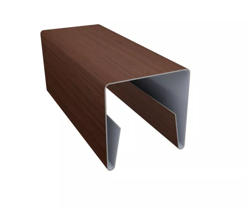 Планка П-образная заборная 20 0,45 Print Elite Choco Wood TwinColor (2,5м) купить в краснодаре